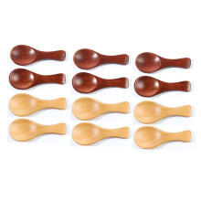 12PCS Small Wooden Spoons, 3.2 Inch Small Wooden Spoons for Jars, Wood Teaspoons for Tiny Coffee Sugar Jam Mustard