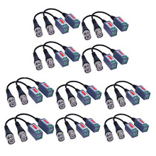 10 Pairs Passive CCTV Video Balun Transceiver BNC to Cat5 UTP 3000ft No Power Required
