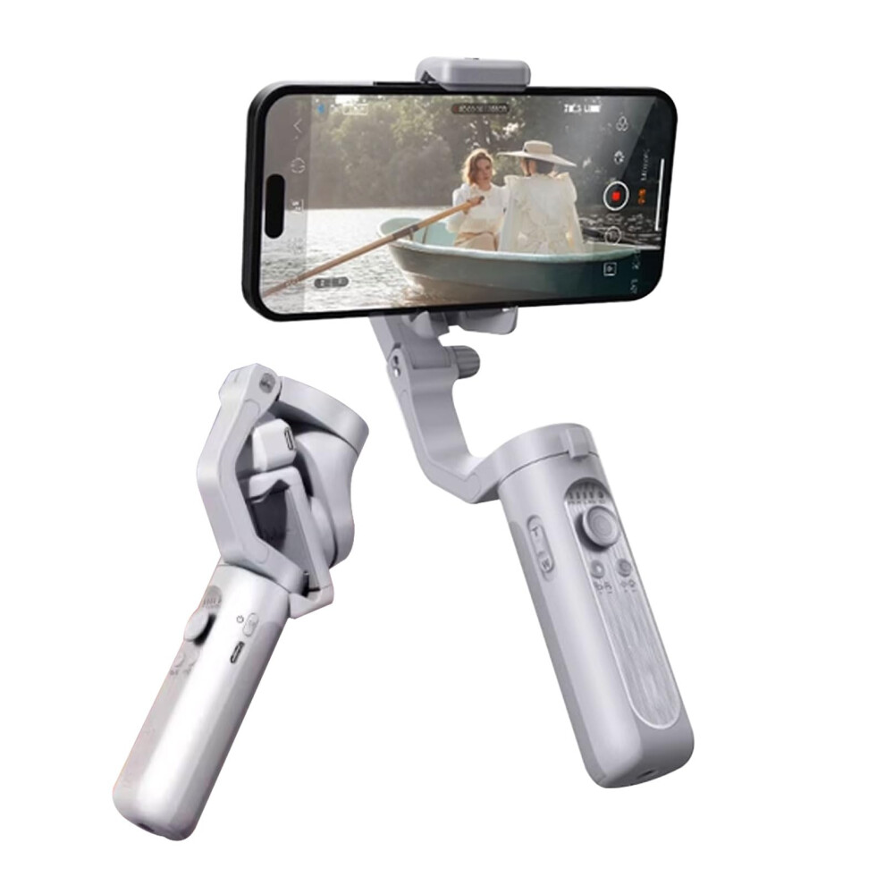 Smartphone Gimbal Stabilizer With 3Axis Stabilization, Selfie Stick Tripod And Fill Light/Gray 9092120027310