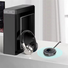 Trådlös FM-Sändare för Bil Trådlös Ljudsamtal 2 i 1 Inbyggd Mikrofon Ljudspelare Radioadapter  5.3