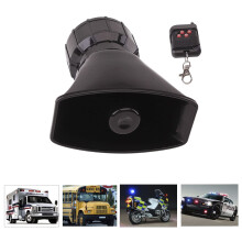 100W 12V Car Siren Horn with Controller, 7Tone Loud Electronic Siren for Police Ambulance Fire Truck