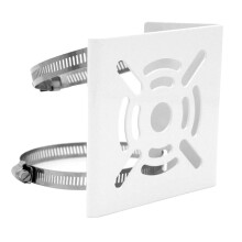 Pole Mount Bracket with Dual Loop Stability, Universal Wall Holder for Outdoor Indoor Poles