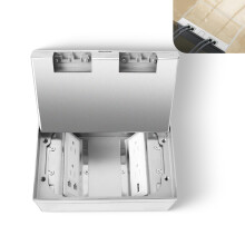 Recessed Power Outlet with USB and Ethernet, Hidden LowProfile Desk Socket Kit, Silver