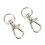 120Pcs Swivel Carabiners Keychain Silver Color 4