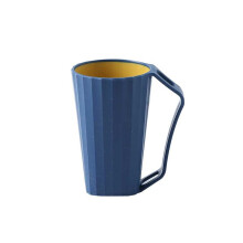 Blue Mouthwash Cup with Handle Ergonomic Grip Travel Toothbrush Cup TwoColor Design