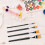 Professional Flat Tip Watercolor Brush Ergonomic Handle Painting 5