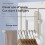 No Drilling Folding Clothes Drying Rack Towel Hooks Coat Rack Hat Wall Hanger Adhesive Wall Hooks Storage Hanging Gray 2