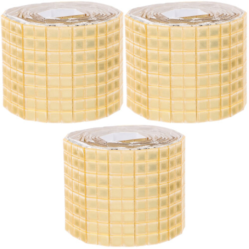 Durable Golden Mirror Tile Stickers for DIY Wall Decoration 1