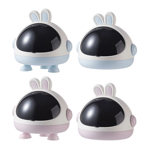 Playful Rabbits Desktop Waste Basket Thickened-Tide rabbit blue 1