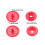 100Sets Resin Snap Button Colorful Sewing Button Fasteners-red 3