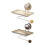 Plastic Stainless Steel Bathroom Organizer Wall-walnut color 2