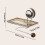 Plastic Stainless Steel Bathroom Organizer Wall-walnut color 5