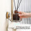 Plastic Stainless Steel Bathroom Organizer Wall-walnut color 7