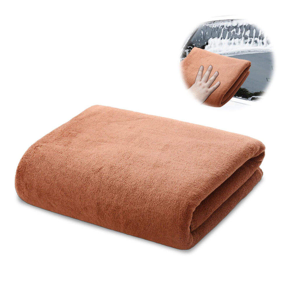 Extra Large Microfiber Car Drying Towel 60X160cm Coffee Ultra Absorbent Scratchfree Auto Detailing Towel 9771547923152