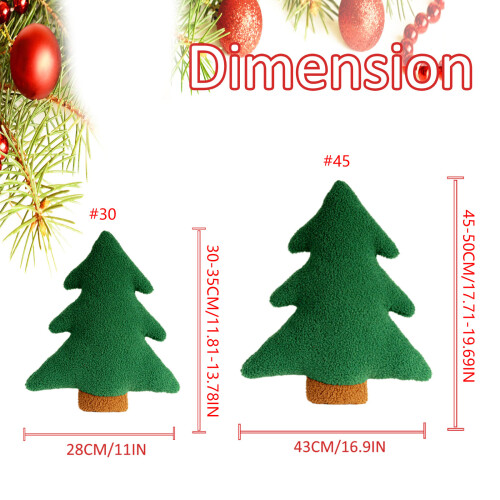 Holiday Season Decorative Christmas Tree Shape Throw-45cm 1
