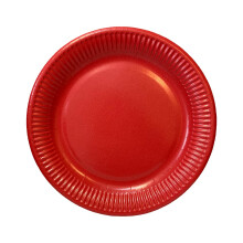 Ruby Red Paper Party Plates 9 Inch Round Disposable Dessert Plates Bulk Packs of 8 16 31 96