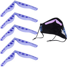 Silicone Nose Bridge Strip Anti Fog Seal for Face Mask Glasses Wearers Reusable Soft Blue 3PCS