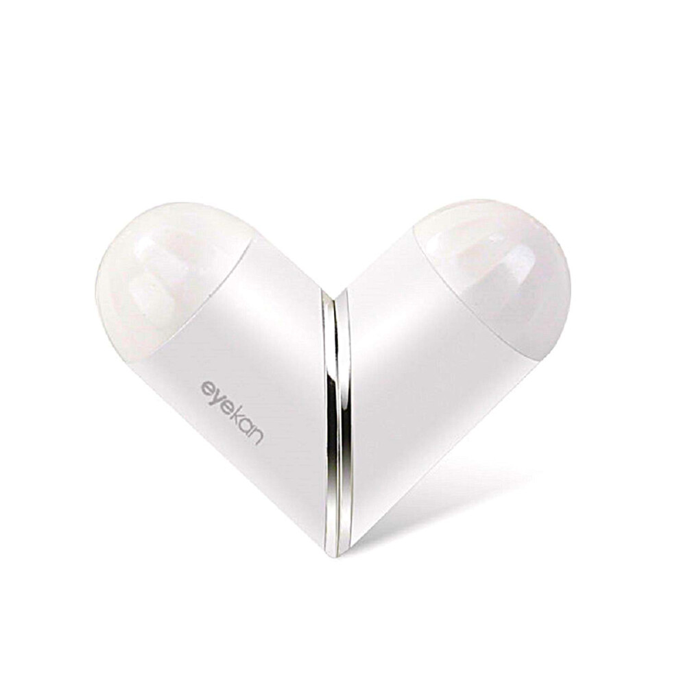 White Contact Lens Case Travel Kit With Tweezers And Applicator, Compact Dual Compartment Box