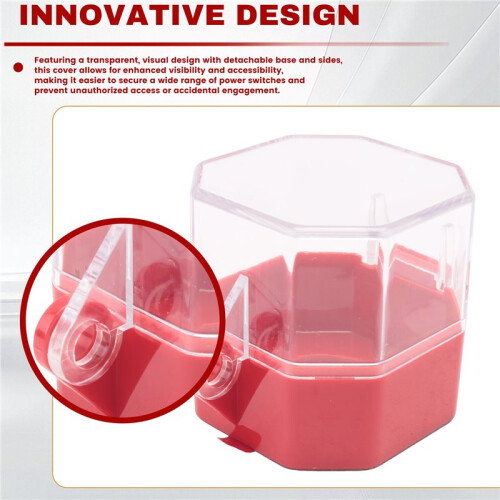 Emergency Stop Button Cover, 4 Pack Plastic  Cover Protector, Toggle  Push Button  Lockout Cover