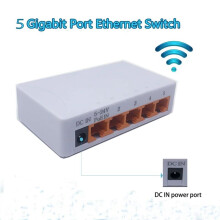 5 Port 1000Mbps Gigabit Network Ethernet Switcher High Performance RJ45 Hub Internet Splitter US Plug