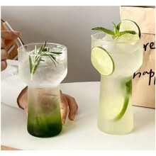 High borosilicate transparent high temperature resistant torch cup ice Americano coffee cups sparkling water glass cold brew drinking glasses