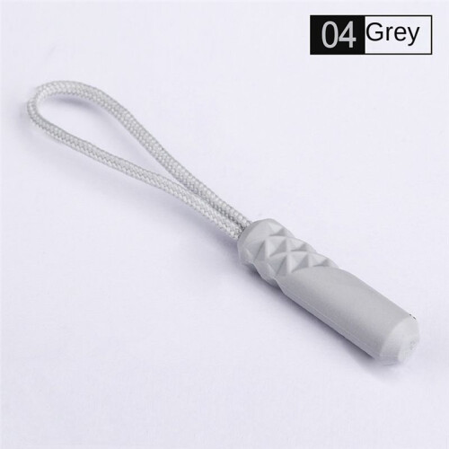 Plastic Zipper Puller, Plastic Puller, Climbing Zipper Tail Rope, Backpack Zipper Rope Gray 1