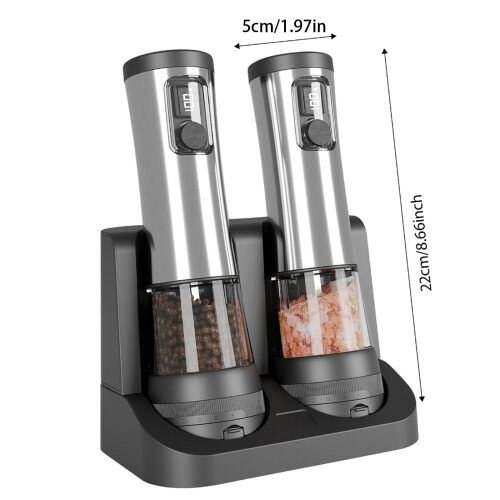 Automatic Electric Pepper Grinders Nonrust Steel 5 Level 1