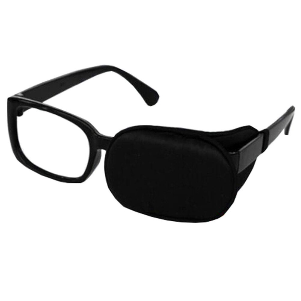 Eye Patch for Glasses Silk Amblyopia Cover for Kids and Adults Black Vision Training