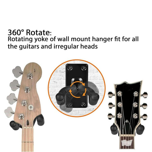 Väggfäste för Gitarr Väggkrok Musikinstrumentvisningskrok för Akustisk, Elektrisk Gitarr, Banjo, Bas, Ukulele 1
