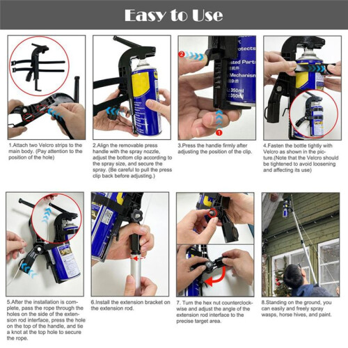 Sprays Can Extension Pole Adaptor Sprayer Extension Pole Adaptor Adjustable Angle Sprays Extender Adjustment Bracket B 1
