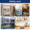 12 Inch Wire Shelf Brackets Set, Includes 6 Wire Shelf Clips and 2 End Brackets,Suitability for Wardrobe 2