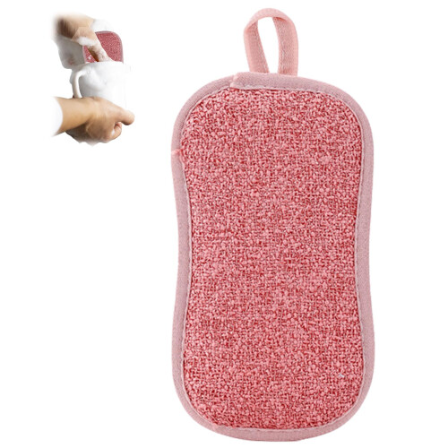8 Pack Reusable Microfiber Kitchen Sponges Red for Dishwashing and Easy Visual Identification