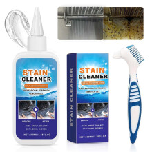 Stain Remover Gel with Brush, Pack of 3 Bathroom Tile and Grout Cleaner for Kitchen and Walls
