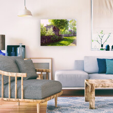 DIY  Hand-Painted Digital Oil Painting Square Diamond Full of Diamonds Diamond Painting Fence Hut