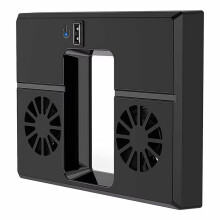 Vertical Stand with Dual Noiseless Cooling Fans USB Cooler Host Side Radiator with Light for Series X Game Console