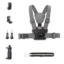 Adjustable Chest Mount Harness Strap for   Action Camera Accessories Combo D