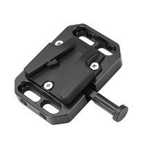 Universal V Mount Battery Plate Battery Power Adapter Mount Base with Multiple 1/4inch Threaded Holes for Easy Setsup