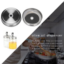 2 Stuks Gewone Mond Jar Schenktuit Deksels met Doppen voor Olijfolie Cocktail Dispenser en Saladedressing Shaker