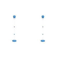 2X Automatische Seifenblasenmaschine mit Licht, Vertikale Seifenblasenmaschine für Geburtstage, Outdoor-Hochzeiten, Weihnachtsfeiern, Blau