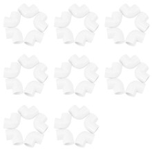 40 Pieces 20mm Dia 90 Degre Angle Coude Raccords de Tuyaux en PVC Adaptateur Connecteur Blanc
