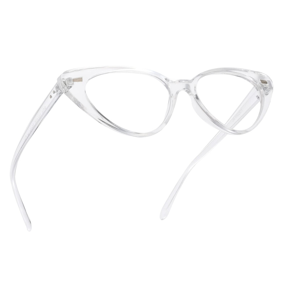 Blue/Light Women's Cat Eye Blocking Glasses With Antiglare Clear Lenses For Reading And Gaming