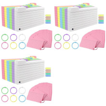 900 Pack Index Cards, 3inch X 5inch Ruled Index Cards with Ring, Colored Lined Flash Cards, Both Sides Note Cards