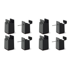 Bed Risers, 4 Inch Adjustable Desk Riser Blocks with Screw Clamp 8 Pack Heavy Duty Chair Raisers Fits 0-2 Inch Widths