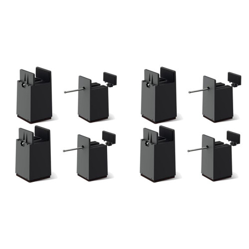 Elevadores de Cama,Blocos Elevação de Mesa Ajustáveis 4 Polegadas com Braçadeira de Parafuso 8 Unidades Elevadores de Cadeira para Serviço Pesado
