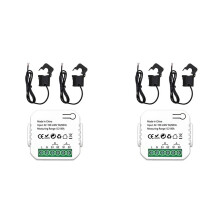 2X ZigBee 2 Channel Meter Bidirectional with Current Sensor Tuya Monitor Power 80A 110V/240V