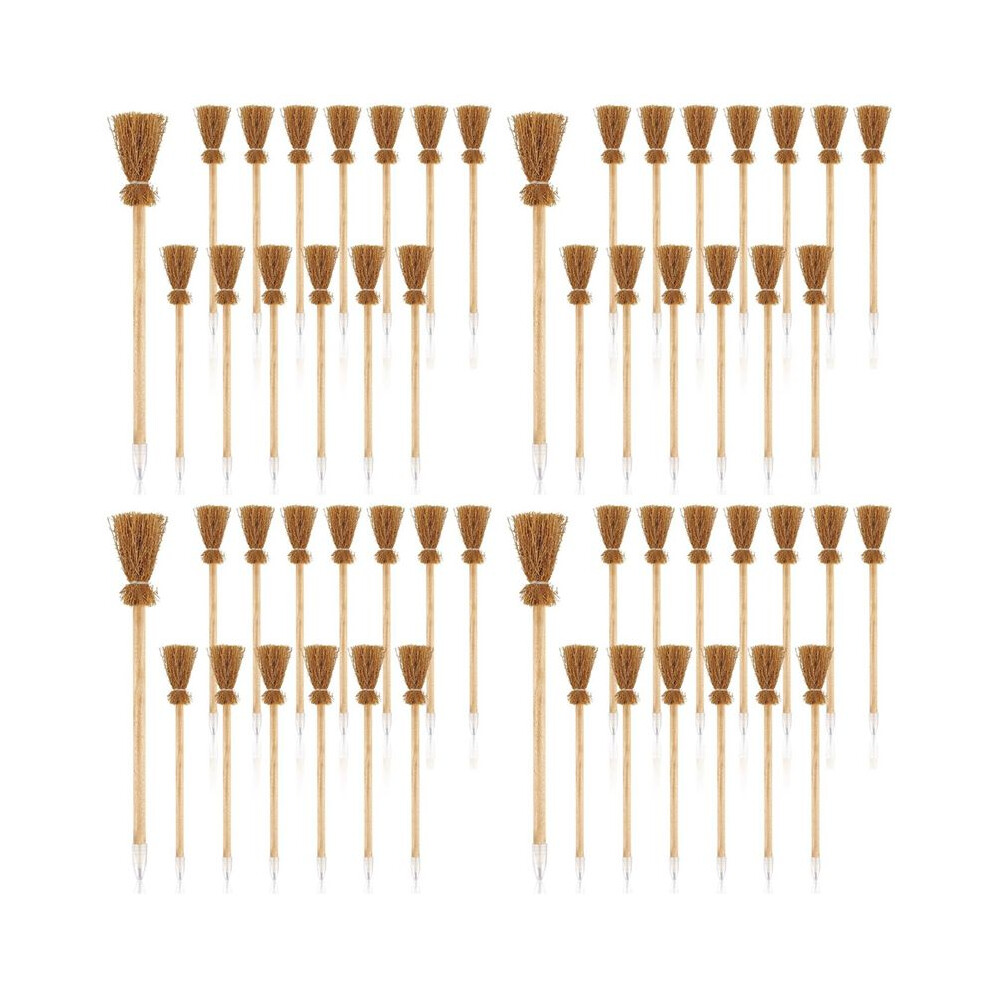 56Pcs Witch Broom Stick Pencils Halloween Wizard Wand Pencils For Theme Party Gift Goodie Bag Fillers 6033511105586