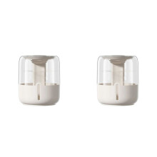 2X 6.8L Large Capacity Humidifier USB Double Spray Quiet Humidifier Home Dormitory with Night Light Beige
