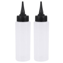 2X 150ml Salon Hair Color Measuring Applicator Bottle Scale Hairdressing Tool