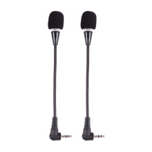 2X Flexible 3.5mm Jack Microphone Mic for PC Laptop Desktop Skype Yahoo Black