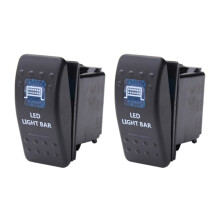2X Interruptor Basculante Luz Trasera LED Dual Gualdera Carco de Coche SPST -OFF 12/24V CE 10A 1